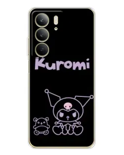 Чехол для Realme C73 5G с картинкой «Kuromi — черный минимализм» Чехол для Realme C73 5G с картинкой «Kuromi — черный минимализм»