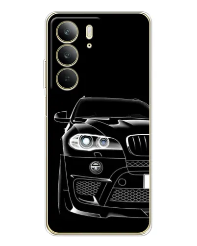 Чехол для Realme C73 5G с картинкой «Темный силуэт BMW»