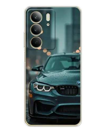 Чехол для Realme C73 5G с картинкой «BMW в огнях города»