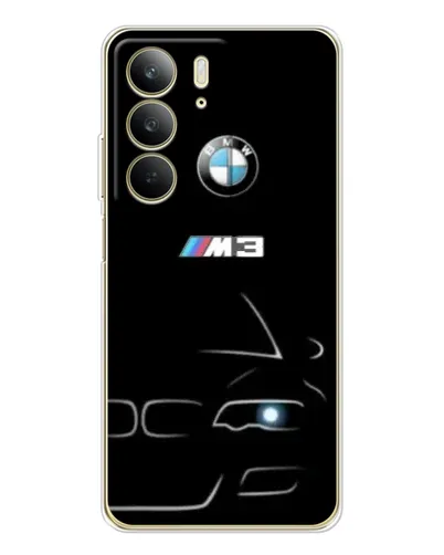 Чехол для Realme C73 5G с картинкой «Минималистичный принт BMW M3»