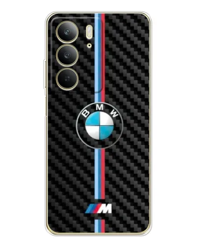 Чехол для Realme C73 5G с картинкой «Эмблема BMW и карбон»