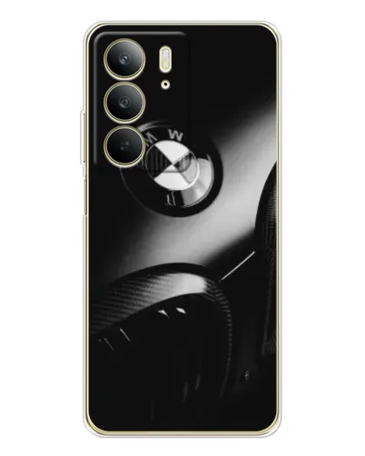 Чехол для Realme C73 5G с картинкой «Эмблема BMW — макро»