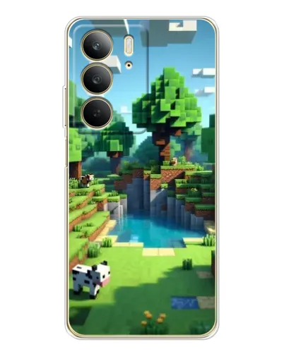 Чехол для Realme C73 5G с картинкой «Minecraft летний день»