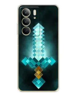 Чохол для Realme C73 5G з картинкою «Алмазний меч неон»