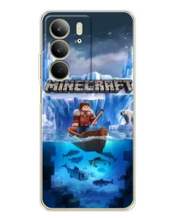 Чохол для Realme C73 5G з картинкою «Minecraft льодянийсвіт»