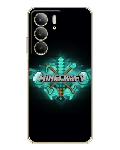 Чехол для Realme C73 5G с картинкой «Minecraft Diamond лого»