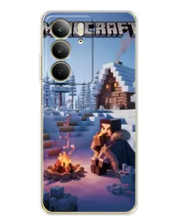 Чохол для Realme C73 5G з картинкою «Зимовий Minecraft»