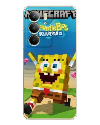 Чехол для Realme C73 5G с картинкой «Губка Боб Minecraft» Чехол для Realme C73 5G с картинкой «Губка Боб Minecraft»