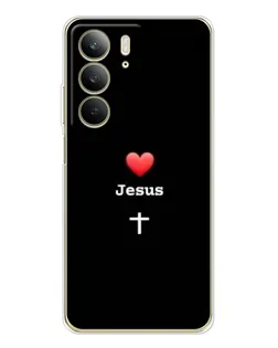 Чехол для Realme C73 5G с картинкой «Сердце - Jesus»