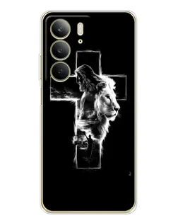 Чехол для Realme C73 5G с картинкой «Сияющий крест Jesus»