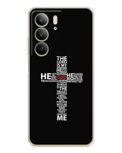 Чехол для Realme C73 5G с картинкой «Текстовый крест» Чехол для Realme C73 5G с картинкой «Текстовый крест»