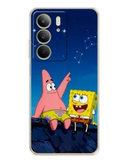Чехол для Realme C73 5G с картинкой «Губка Боб и Патрик ночью» Чехол для Realme C73 5G с картинкой «Губка Боб и Патрик ночью»