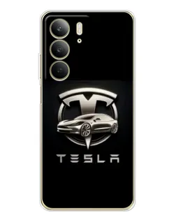 Чохол для Realme C73 5G з картинкою «Tesla — срібне авто» Чохол для Realme C73 5G з картинкою «Tesla — срібне авто»