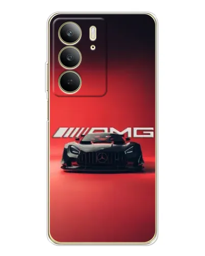 Чехол для Realme C73 5G с картинкой «Mercedes AMG — красная линия»