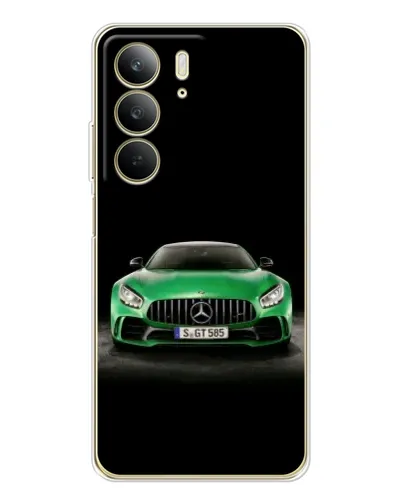 Чехол для Realme C73 5G с картинкой «Mercedes — неоновый лого»