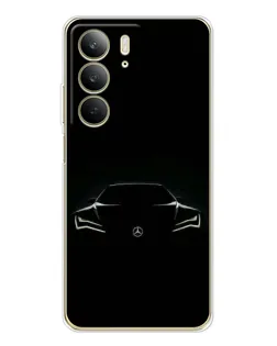 Чехол для Realme C73 5G с картинкой «Mercedes — силуэт авто»