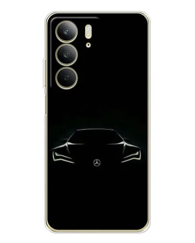 Чехол для Realme C73 5G с картинкой «Mercedes — силуэт авто» Чехол для Realme C73 5G с картинкой «Mercedes — силуэт авто»
