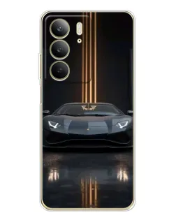 Чехол для Realme C73 5G с картинкой «Lamborghini золотые линии» Чехол для Realme C73 5G с картинкой «Lamborghini золотые линии»