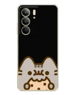 Чехол для Realme C73 5G с картинкой «Пушин на черном»