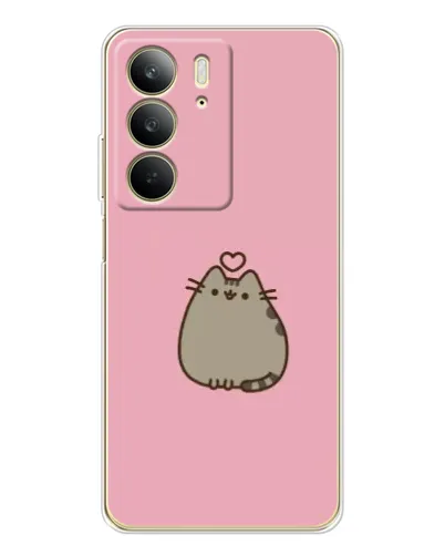 Чехол для Realme C73 5G с картинкой «Pusheen сердце»