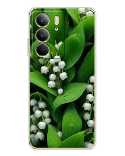 Чехол для Realme C73 5G с картинкой «Ландыши в зелени»