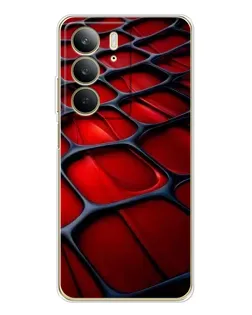 Чехол для Realme C73 5G с картинкой «Красная глянцевая сетка»