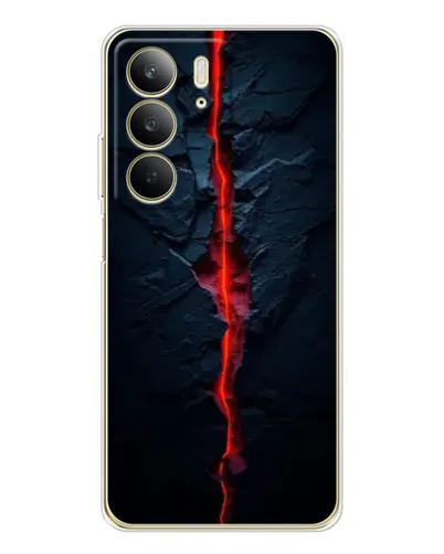 Чехол для Realme C73 5G с картинкой «Kрасная лавовая трещина»