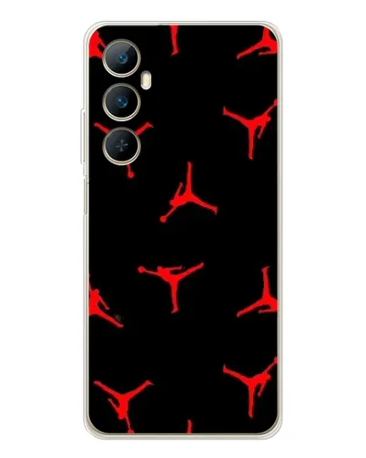 Чехол для Realme C75 с картинкой «Jordan Red Pattern»