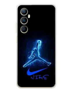 Чехол для Realme C75 с картинкой «Jordan Neon Blue» Чехол для Realme C75 с картинкой «Jordan Neon Blue»