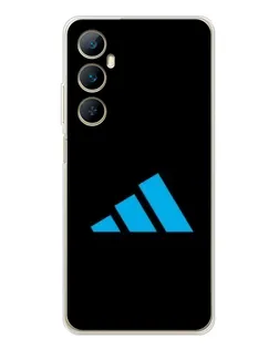 Чехол для Realme C75 с картинкой «Adidas Cyan Logo»