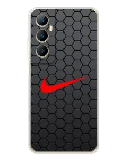 Чехол для Realme C75 с картинкой «Nike — карбоновая сетка»
