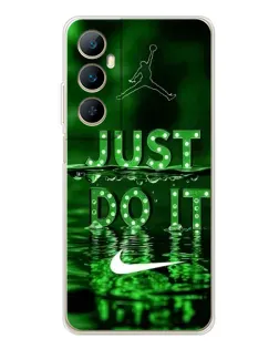 Чехол для Realme C75 с картинкой «Зеленый неоновый Nike»