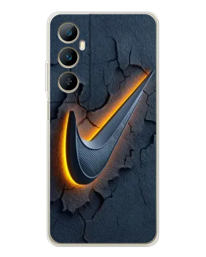Чехол для Realme C75 с картинкой «Объемный логотип Найк»