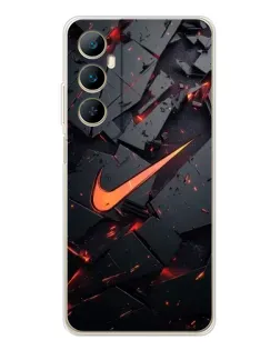 Чехол для Realme C75 с картинкой «Nike — эффект разломов»