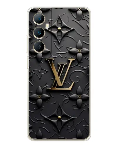 Чехол для Realme C75 с картинкой «Кожаная текстура LV»