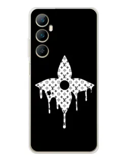 Чехол для Realme C75 с картинкой «Цветочная монограмма»