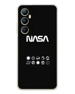 Чехол для Realme C75 с картинкой «NASA — технический принт»