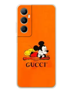 Чохол для Realme C75 з картинкою «Міккі Маус Gucci — помаранч»