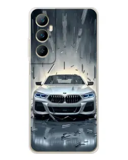 Чехол для Realme C75 с картинкой «BMW в свете фар»