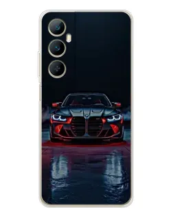 Чехол для Realme C75 с картинкой «BMW на мокрой дороге»