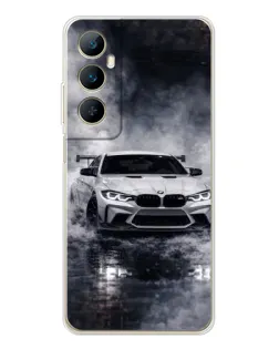 Чехол для Realme C75 с картинкой «BMW сквозь туман»