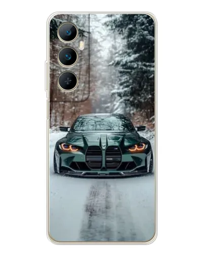Чехол для Realme C75 с картинкой «BMW в зимнем лесу» Чехол для Realme C75 с картинкой «BMW в зимнем лесу»