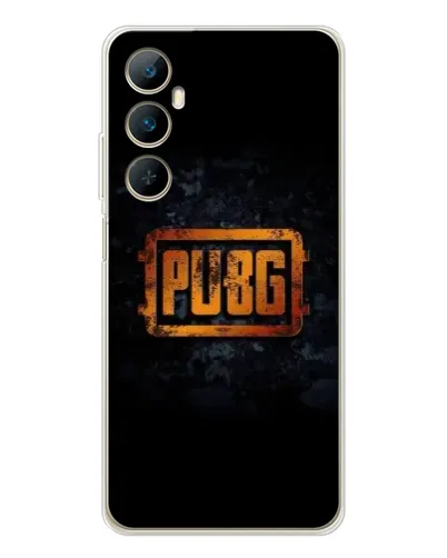 Чехол для Realme C75 с картинкой «PUBG — золотой логотип»
