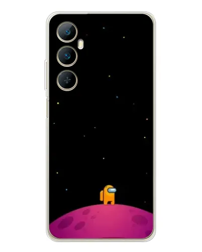 Чехол для Realme C75 с картинкой «Одинокий герой на планете»