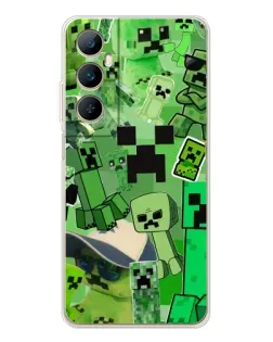 Чехол для Realme C75 с картинкой «Криперы Minecraft» Чехол для Realme C75 с картинкой «Криперы Minecraft»