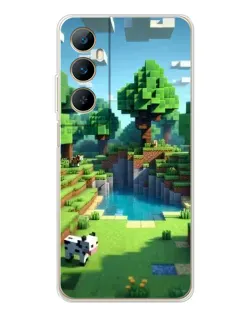 Чехол для Realme C75 с картинкой «Minecraft летний день»