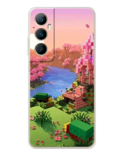 Чехол для Realme C75 с картинкой «Розовое дерево Minecraft»