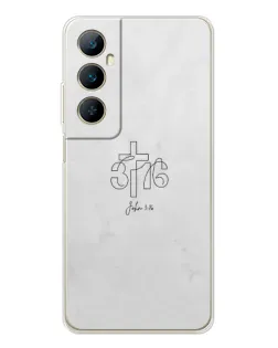 Чехол для Realme C75 с картинкой «Иоанна 3:16 Крест»
