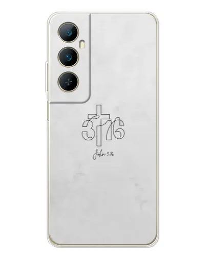Чехол для Realme C75 с картинкой «Иоанна 3:16 Крест»