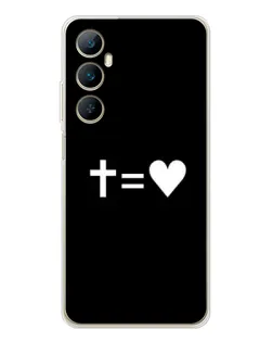 Чехол для Realme C75 с картинкой «Крест и Сердце»